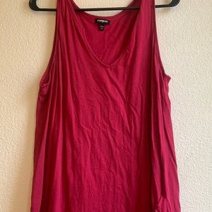 Pink express tank top size large